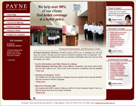 Payne Insurance website
